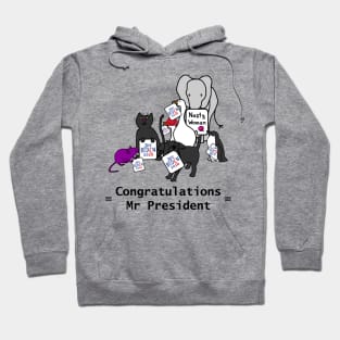 Group of Cute Animals Congratulate Mr President Joe Biden Hoodie